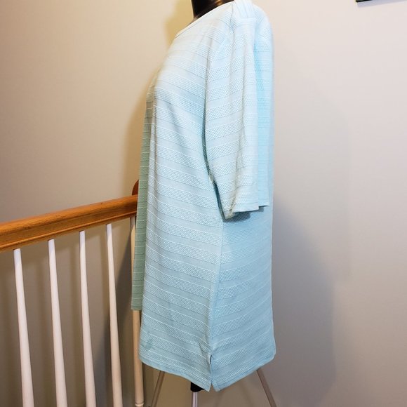 Charter Club Blue Textured Top - Picture 5 of 13